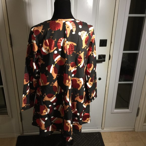 Misslook Ladies Tunic Top Size XL Holiday Christmas Chicks - Picture 6 of 11